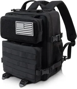 12L EDC Mini Tactical Backpack for Men and Women, Small Hiking Daypck for Petite Adult,Son and Daughter, Cute Little Military Backpacks Gym Tactical Bag Black