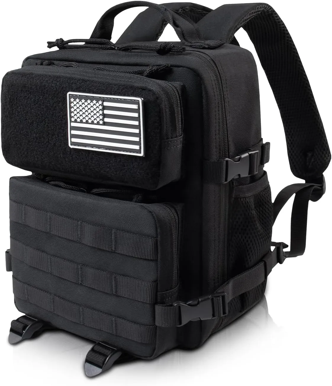 12L EDC Mini Tactical Backpack for Men and Women, Small Hiking Daypck for Petite Adult,Son and Daughter, Cute Little Military Backpacks Gym Tactical Bag Black