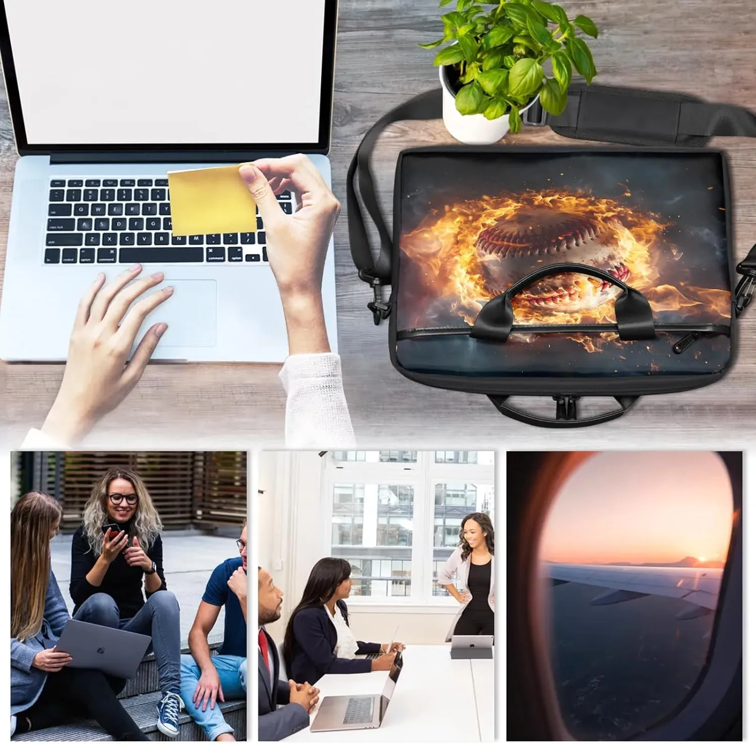 13-15 Inch Sports Baseball Handy Laptop Bag Sports Sports Shoulder Laptop Bag For Work, School, Travel And More