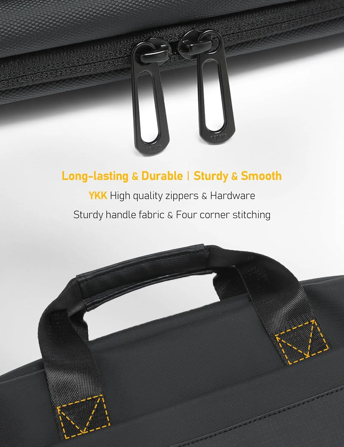 15-16 Inch Granulated Shoulder Portable Bag, Compatible with MacBook Pro 16 M4/M3/M2/M1, MacBook Air 15 M4 2025, ASUS Vivobook 16/16X Laptop, Messenger Bag, Meteorite Black