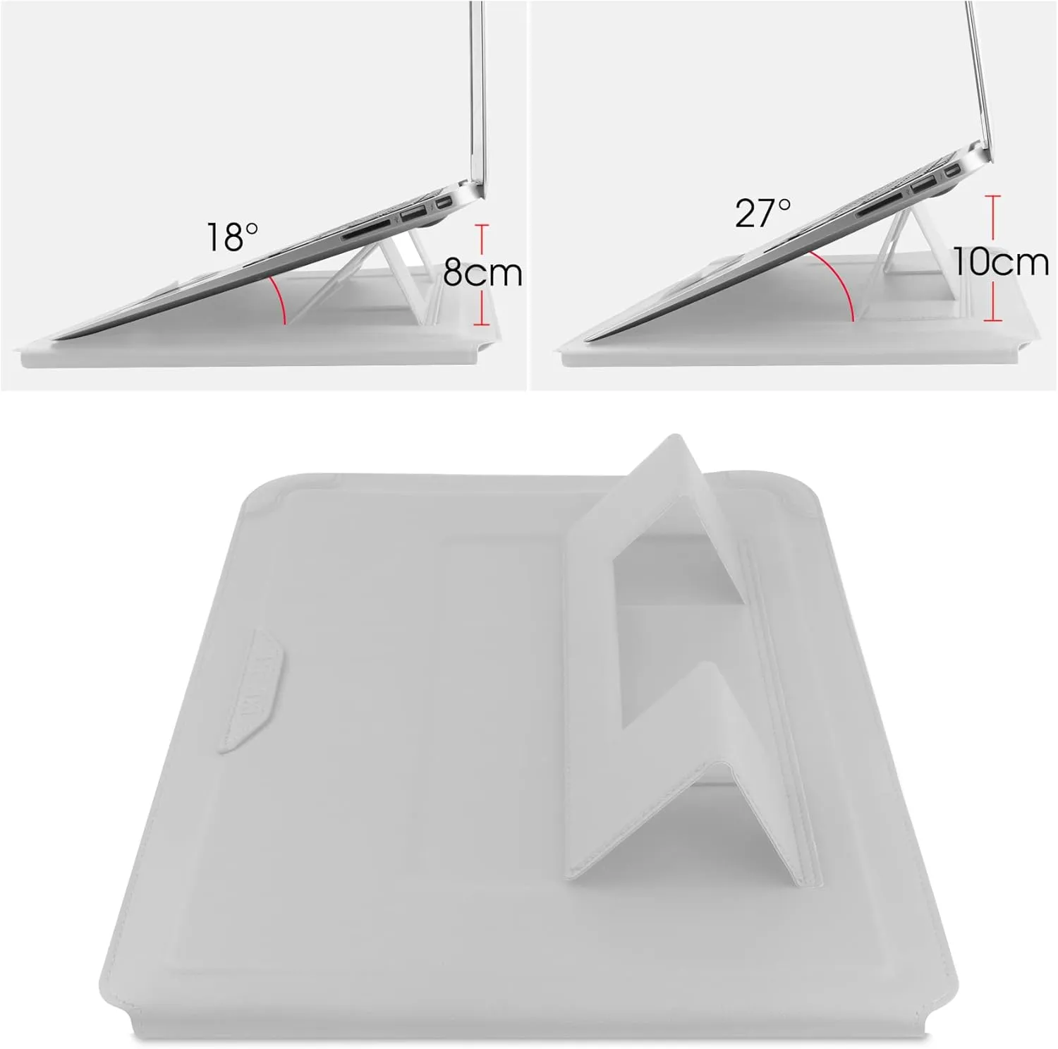 15 16 Inch Laptop Sleeve Case Leather Bag for MacBook Pro 16 2021 & 2019/ASUS Vivobook 15/Huawei MateBook D15/HP 15.6" PC/MacBook Pro 15/Surface Laptop 3/Dell Inspiron 15/IdeaPad, Silver