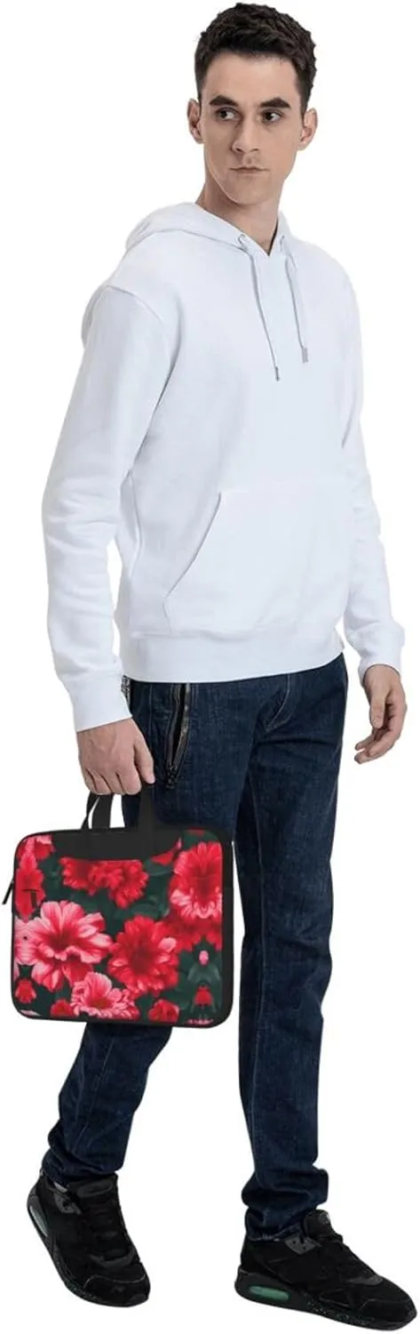 15.6 Inch Laptop Bag - Case with Soft Interior, Multiple Pockets - Ideal, Travel and Business Salmon pattern