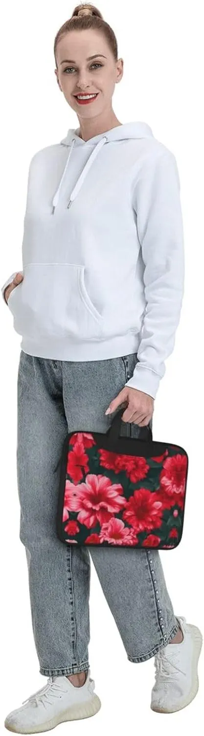 15.6 Inch Laptop Bag - Case with Soft Interior, Multiple Pockets - Ideal, Travel and Business Salmon pattern
