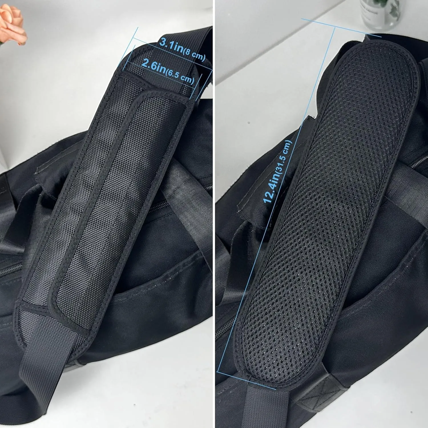 2 Pack Extra Thick Shoulder Strap Pad, Universal Replacement Shoulder Pad, for Shoulder Bags, Guitar Strap, Detachable Shoulder Strap Pad Pads Help Relieve Shoulder Pain(Sandwich Mesh)