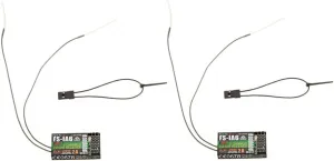 2Pcs 2.4G Flysky FS-iA6 6 Channel Remote Control Receiver with Double Antenna Compatible Flysky i4 i6 i10 GT2E GT2F GT2G Transmitter