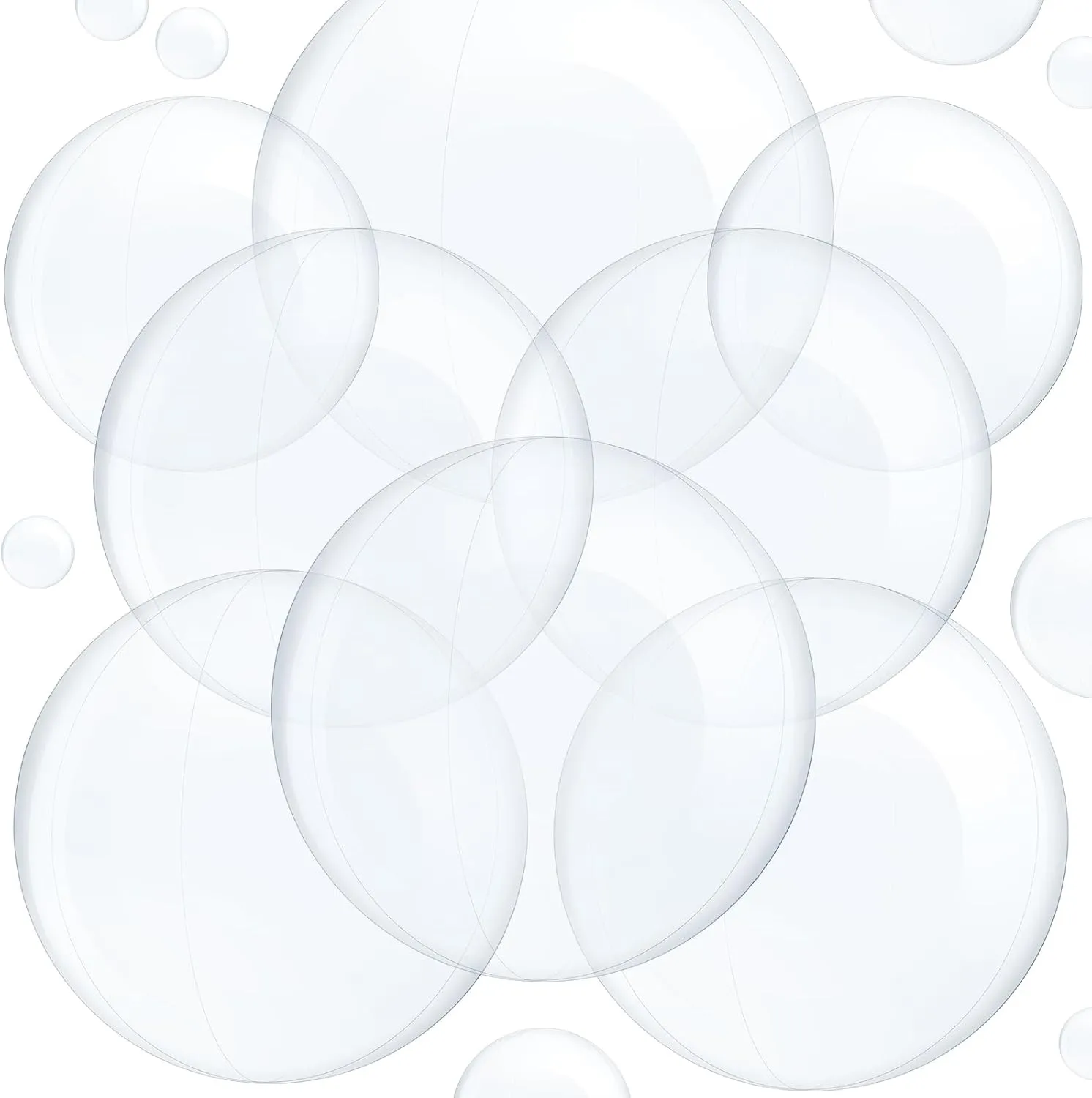 36 Pcs Inflatable Clear Beach Balls 3 Different Size 6 16 24 Inch Transparent Swimming Pool Party Balls for Outdoor Summer Beach Hawaii Party Favor Pool Water Play Toy