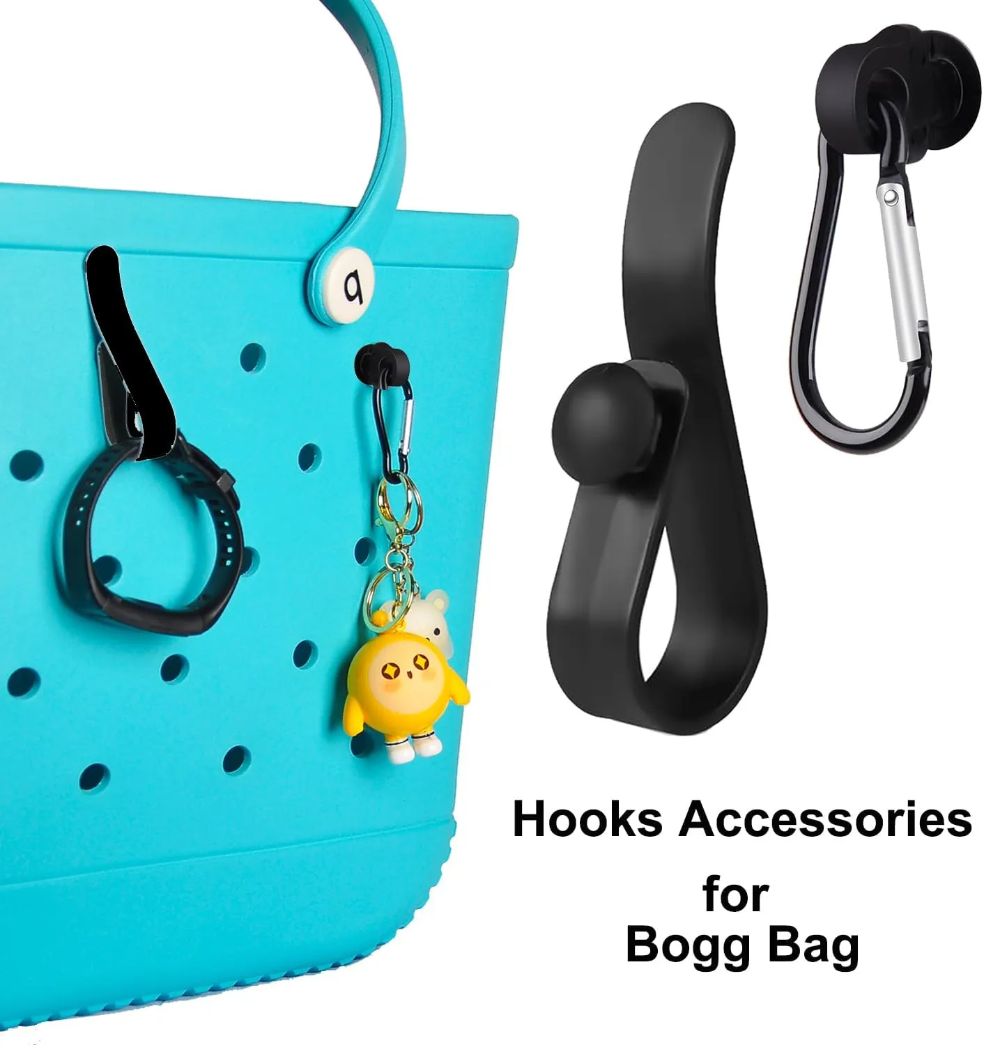 4 Packs Clear Black Bogg Beach Tote Bag Accessories Compatible with Bogg Bag Insert Bag Travel Cellphone Makeup Clean Toiletry Brush Organizer Cosmetic Divider Storage Inner Pouch