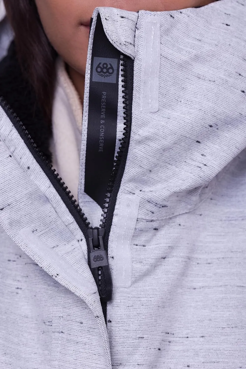 686 Women's Rumor Insulated Jacket - 2-Layer Fabric Design with Sherpa Lining & Inner Collar - Water & Weather Resistant