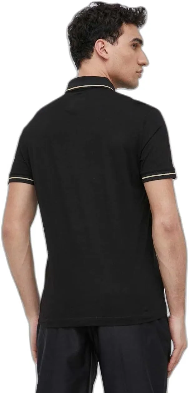 A | X ARMANI EXCHANGE Men's Regular Fit Cotton Jersey Metallic Icon Patch Polo
