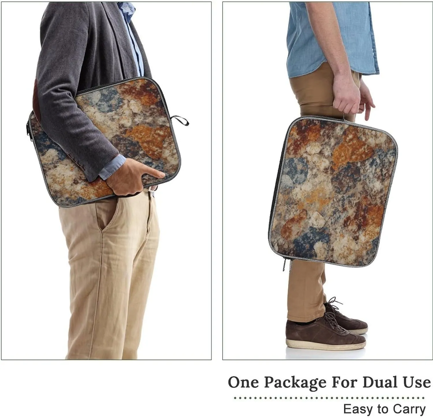 Abstract Granite Laptop Sleeve Snowflake Laptop Bag Computer Carrying Case Briefcase Protective Case 14inch