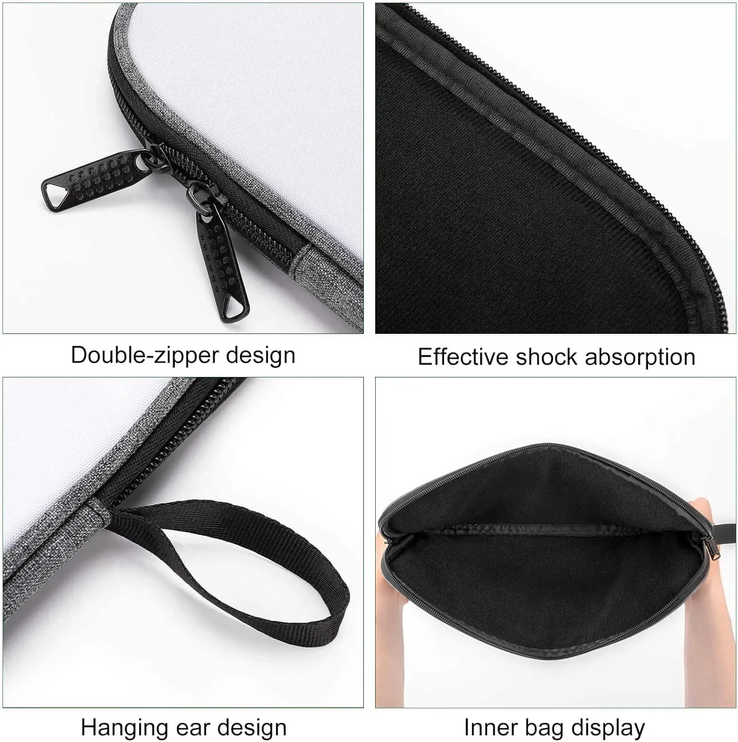 Abstract Granite Laptop Sleeve Snowflake Laptop Bag Computer Carrying Case Briefcase Protective Case 14inch