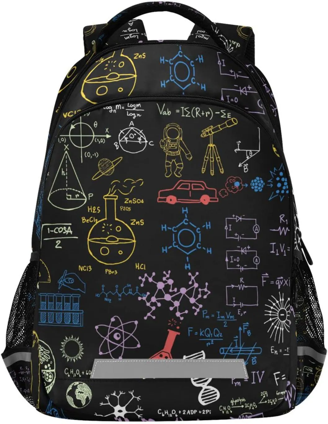 Acpiggto Backpack Daypack Shoulder Bag Science Concept Chemical Biology Geography Space Rucksack Bookbag Laptop Compartment