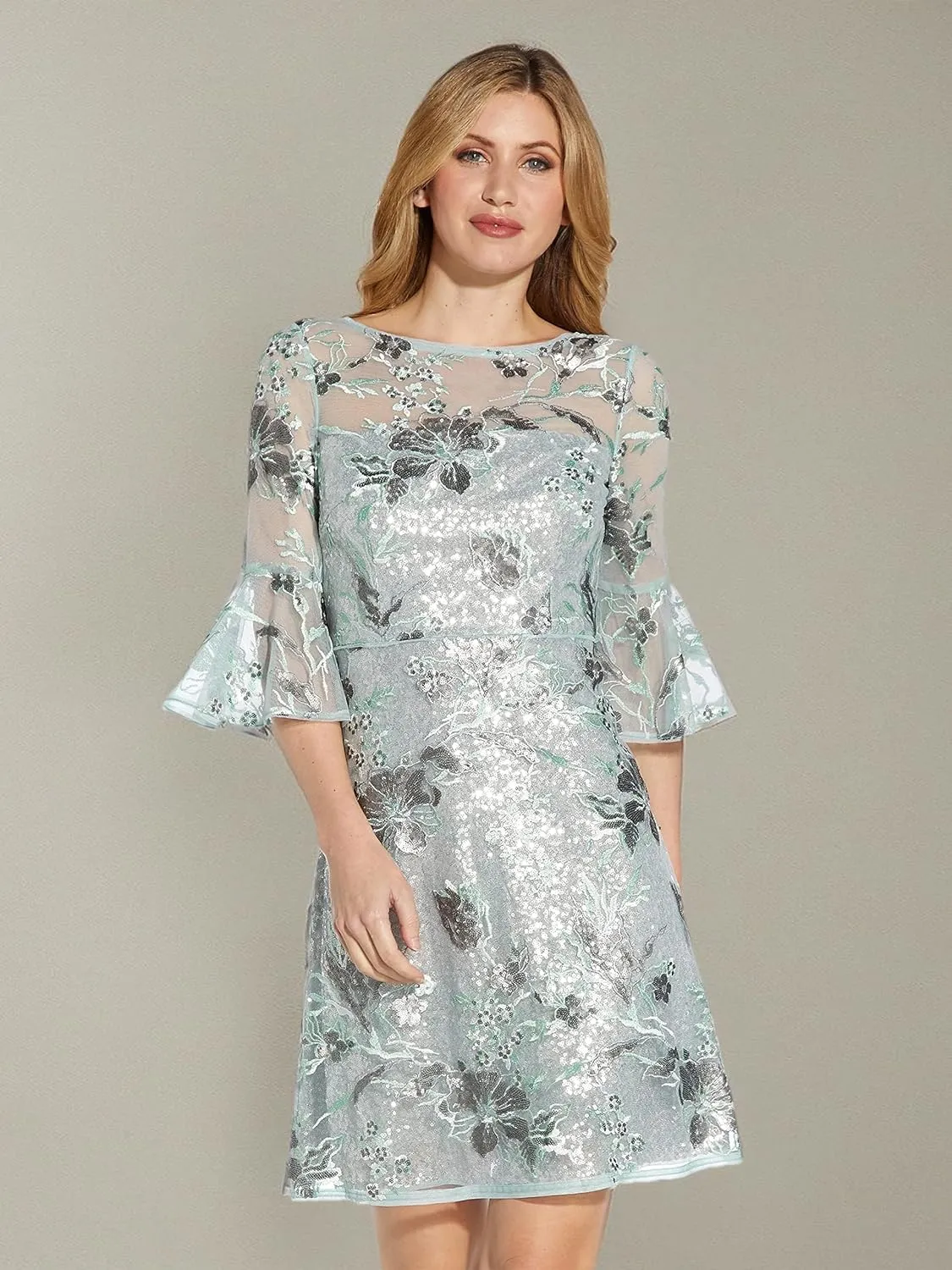 Adrianna Papell Women's Embroidered Sequin Cocktail