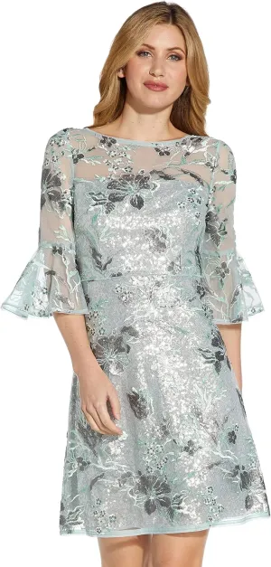 Adrianna Papell Women's Embroidered Sequin Cocktail