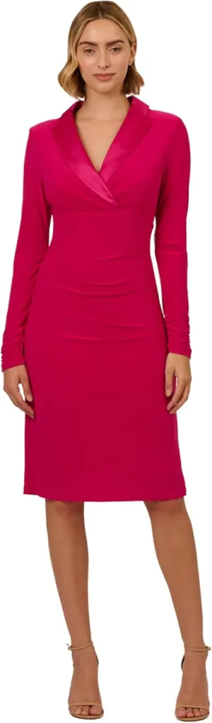 Adrianna Papell Women's Jersey Tuxedo Dress