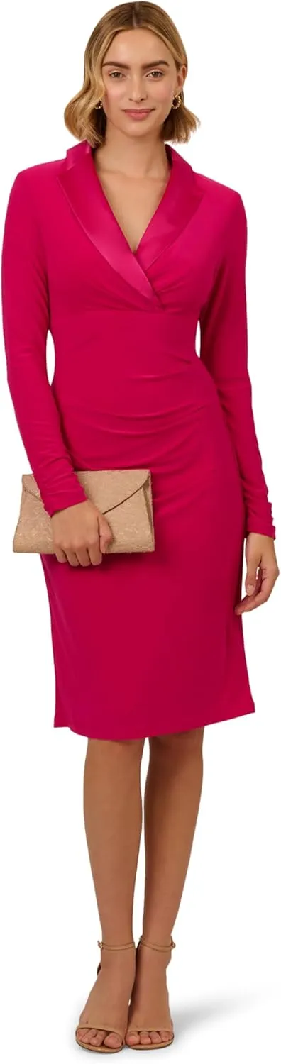 Adrianna Papell Women's Jersey Tuxedo Dress