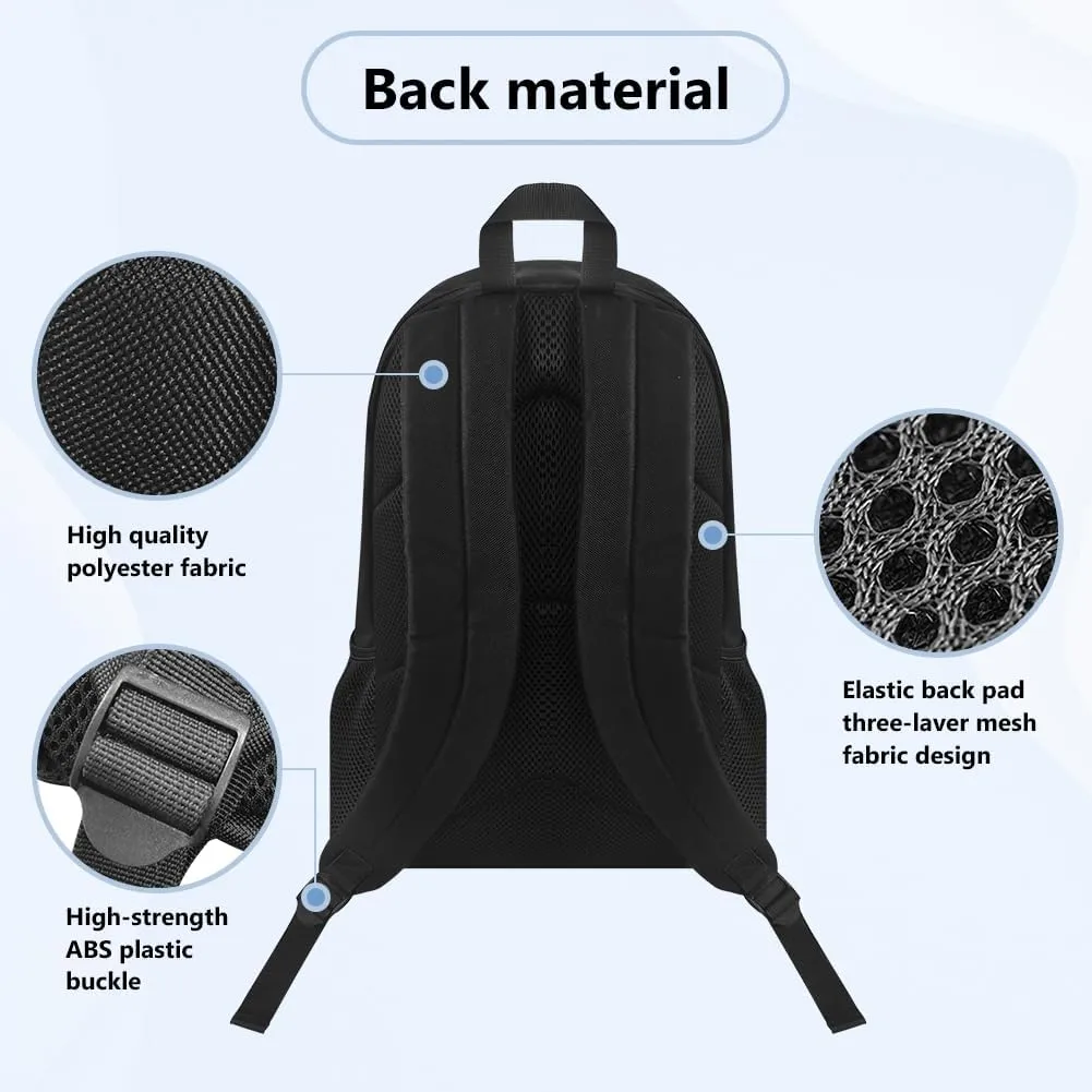 Afro Magic Grils 3 in 1 Backpack Set for 5-17 Years Kids African Girl Book Bag for Girls Children School Bag with Leakproof Lunch Bag and Pen Pouch for Preschool Toddler