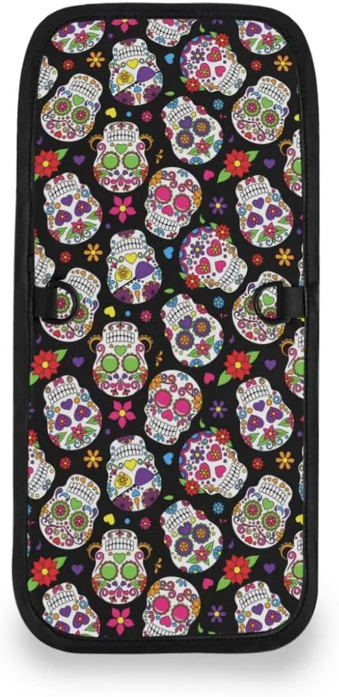 ALAZA Day Of The Dead Sugar Skull Halloween Small Crossbody Wallet Purse Cell Phone Bag Rfid Passport Holder with Credit Card Slots