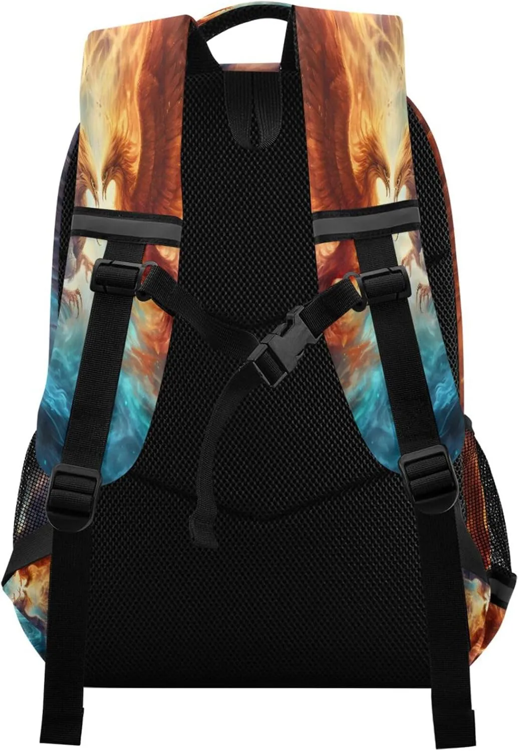 ALAZA Fire Water Phoenix Battle Backpacks Travel Laptop Daypack School Book Bag for Men Women Teens Kids