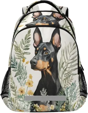ALAZA German Shepherd Dog Flower Grass Backpacks Travel Laptop Daypack School Book Bag for Men Women Teens Kids118