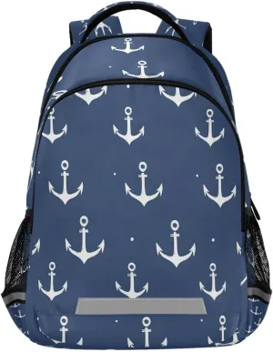 ALAZA Nautical Themed Coastal Ocean Backpacks Travel Laptop Daypack School Book Bag for Men Women Teens Kids
