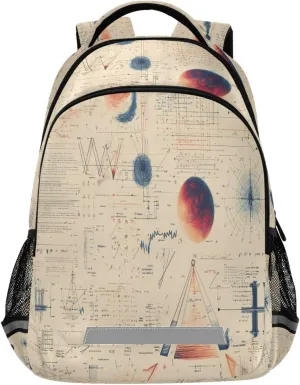 ALAZA Notes on Lunar Physics Pattern Backpacks Travel Laptop Daypack School Book Bag for Men Women Teens Kids