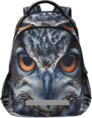 ALAZA Owl with Face Backpacks Travel Laptop Daypack School Book Bag for Men Women Teens Kids