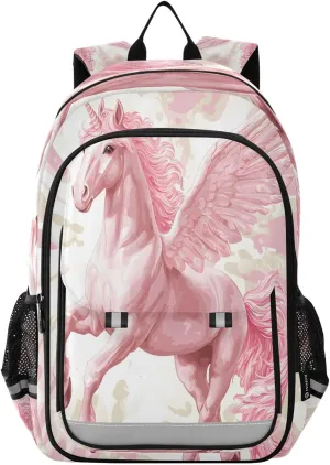 ALAZA Pink Unicorn Pattern School Backpacks Travel Laptop Bag Kids Bookbag for Girls Boys Teens Women Men