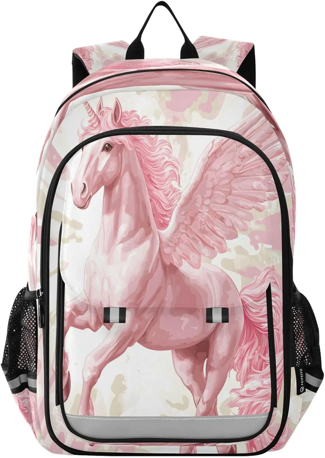 ALAZA Pink Unicorn Pattern School Backpacks Travel Laptop Bag Kids Bookbag for Girls Boys Teens Women Men
