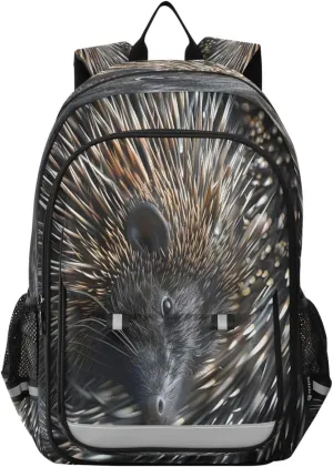 ALAZA Porcupine Cute Stylish Backpack College Middle High School Bag Laptop Bag Casual Dayback Travel Business 17 inch