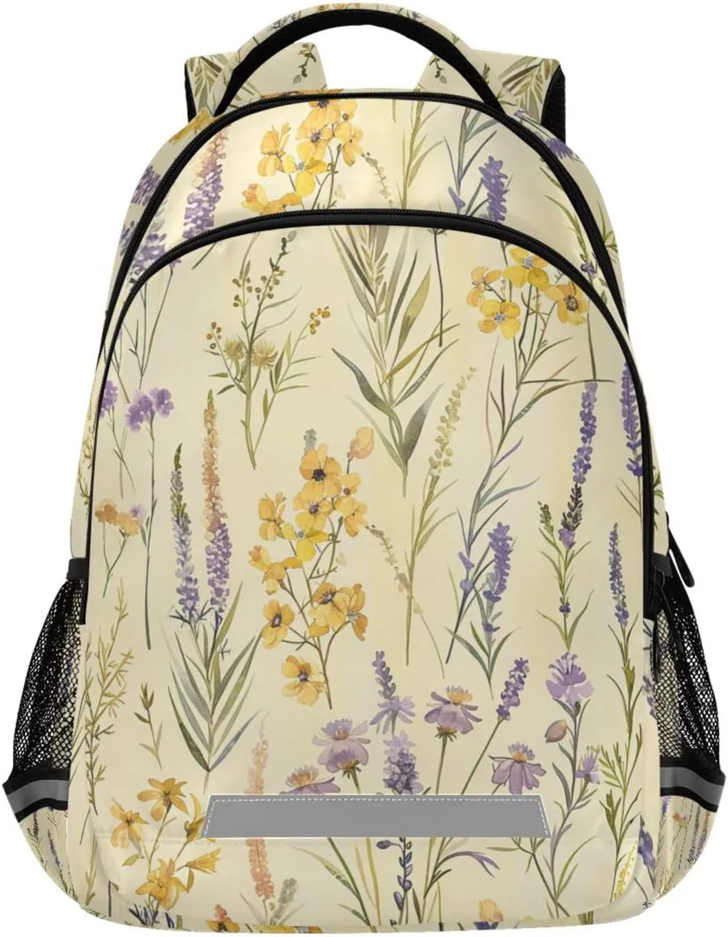 ALAZA Sunlit Garden Flowers Leaves Backpacks Travel Laptop Daypack School Book Bag for Men Women Teens Kids