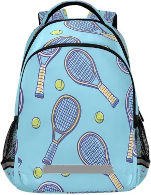 ALAZA Tennis Racket Pattern Backpacks for Girls Boys Kids Travel Laptop Daypack School Book Bag for Teens