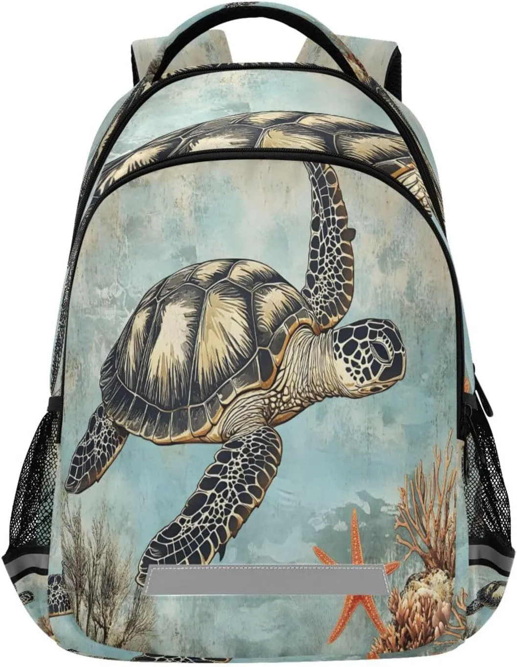 ALAZA Vintage Ocean Sea Turtle Backpacks Travel Laptop Daypack School Book Bag for Men Women Teens Kids
