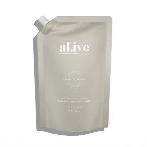 Al.ive hand   body wash refill sea cotton & coconut 1L