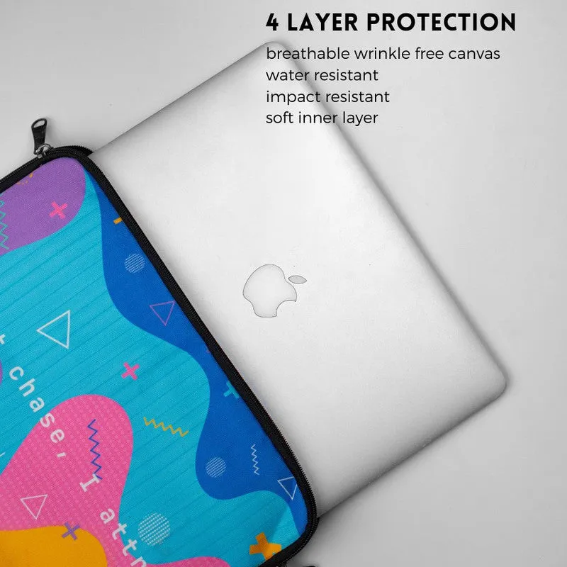 All Over the World Custom Name Laptop Sleeve With Handle
