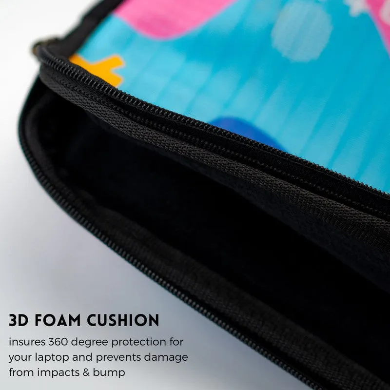 All Over the World Custom Name Laptop Sleeve With Handle