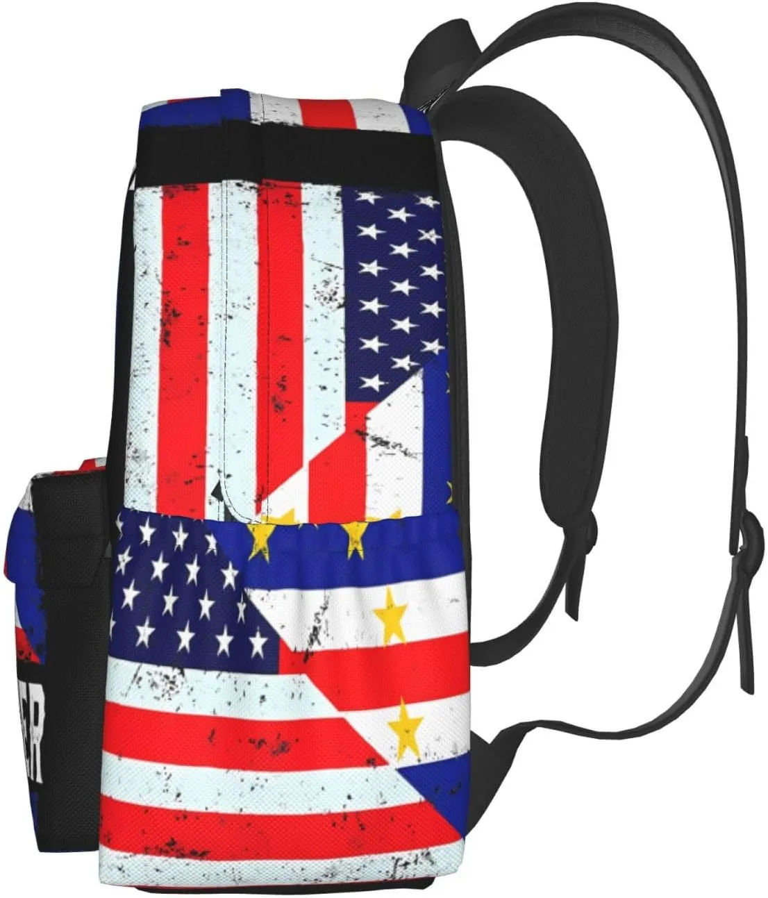 American Cabo Verde Flag Large Travel Backpack Casual Backpacks Laptop Daypack Working Rucksack Lightweight Back Pack Sports Bag with Adjustable Shoulder Strap