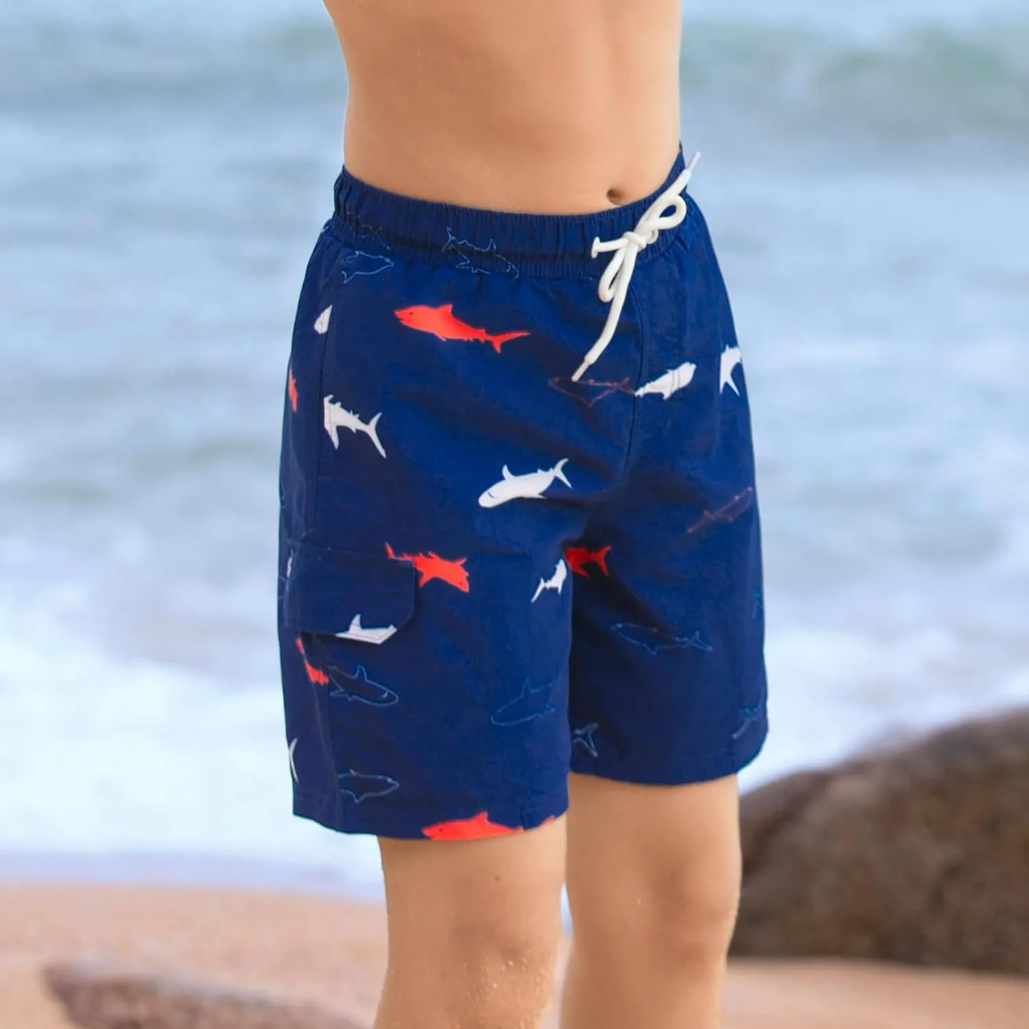 Angel season Boys Swim Trunks with Compression Liner Boxer Brief Teens Swimsuit Youth UPF 50  Board Short Size 7-14Years