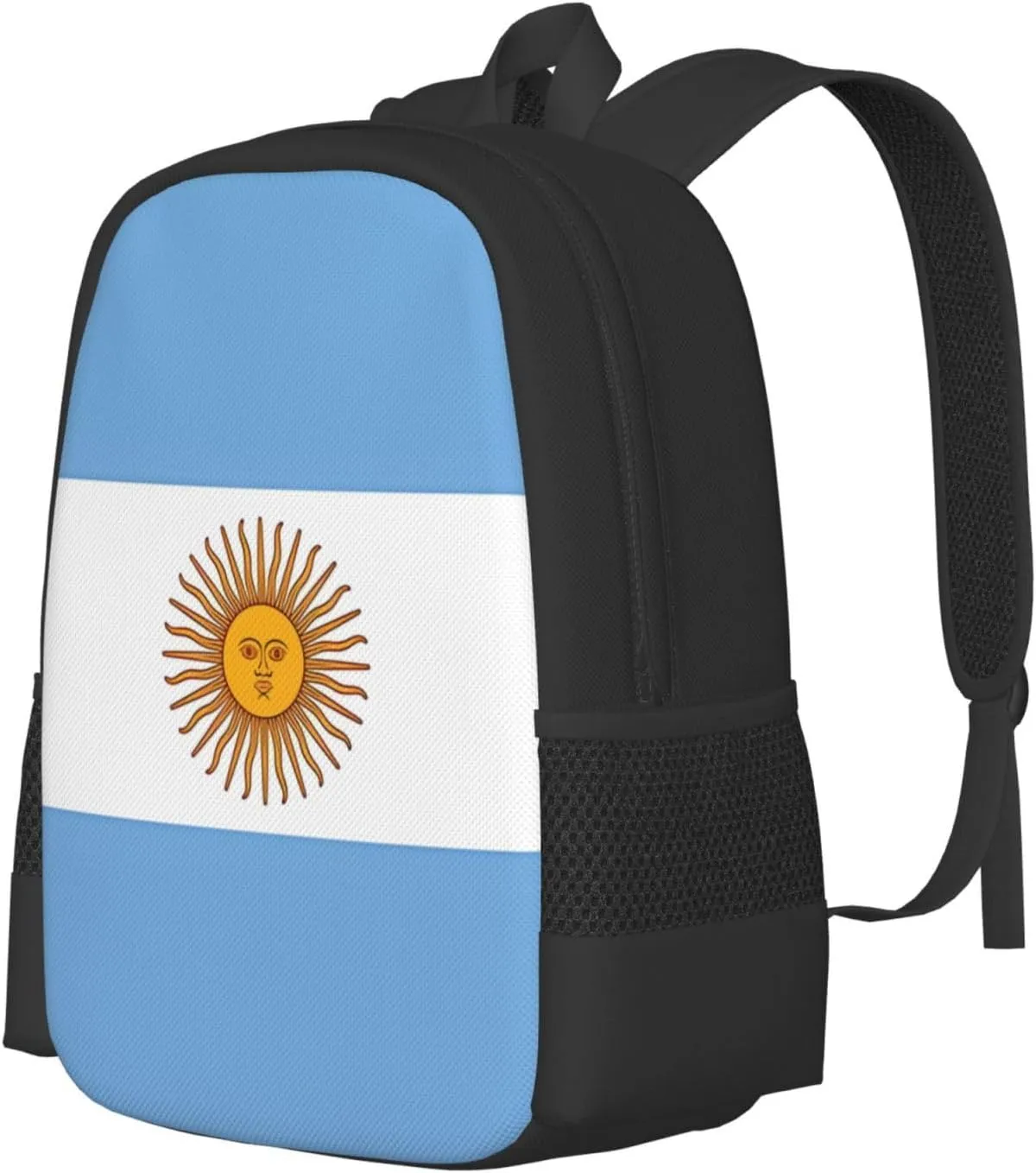 Argentina Flag Casual Backpacks Large Capacity Backpack Laptop Rucksack Sport Daypack Commuter Bags with Adjustable Strap for Traveling Camping