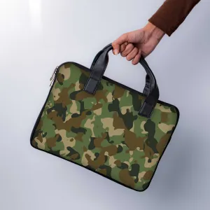 Army Green Laptop Sleeve With Handle