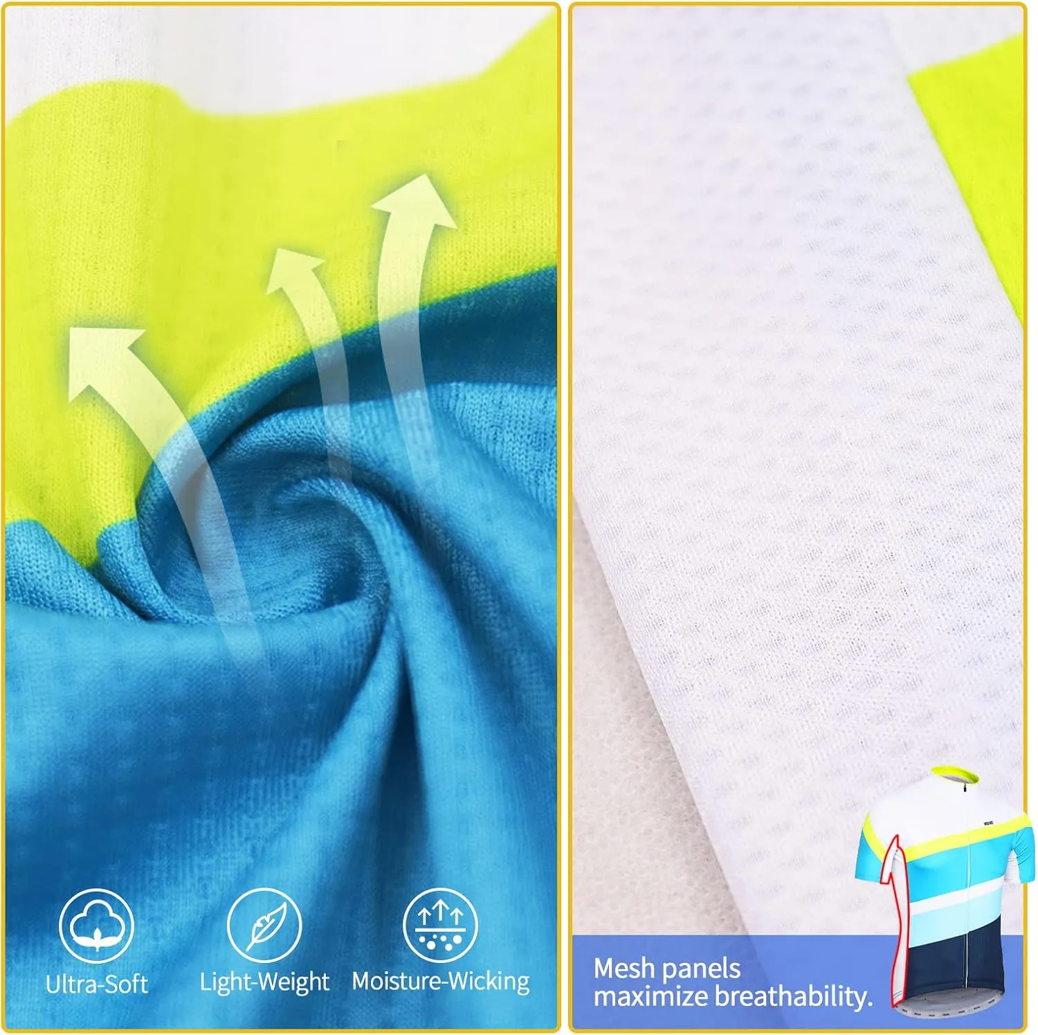 ARSUXEO Men's Cycling Jersey Short Sleeves Mountain Bike Shirt MTB Top Zipper Pockets Reflective