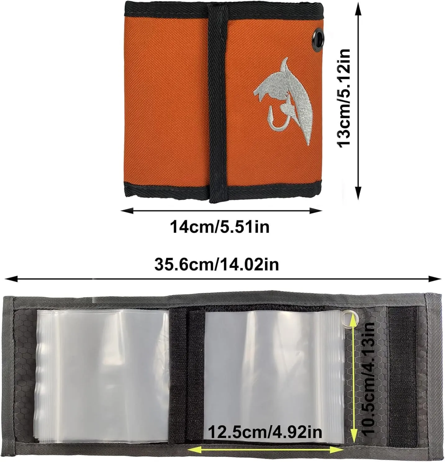 Aventik 10 Pockets Fishing Tackle Binder Fly Fishing Leader Tippet Line Wallet Leader Case Tippet Storage Fly Fishing Great for Pre-Tied Carp and Catfish Rigs