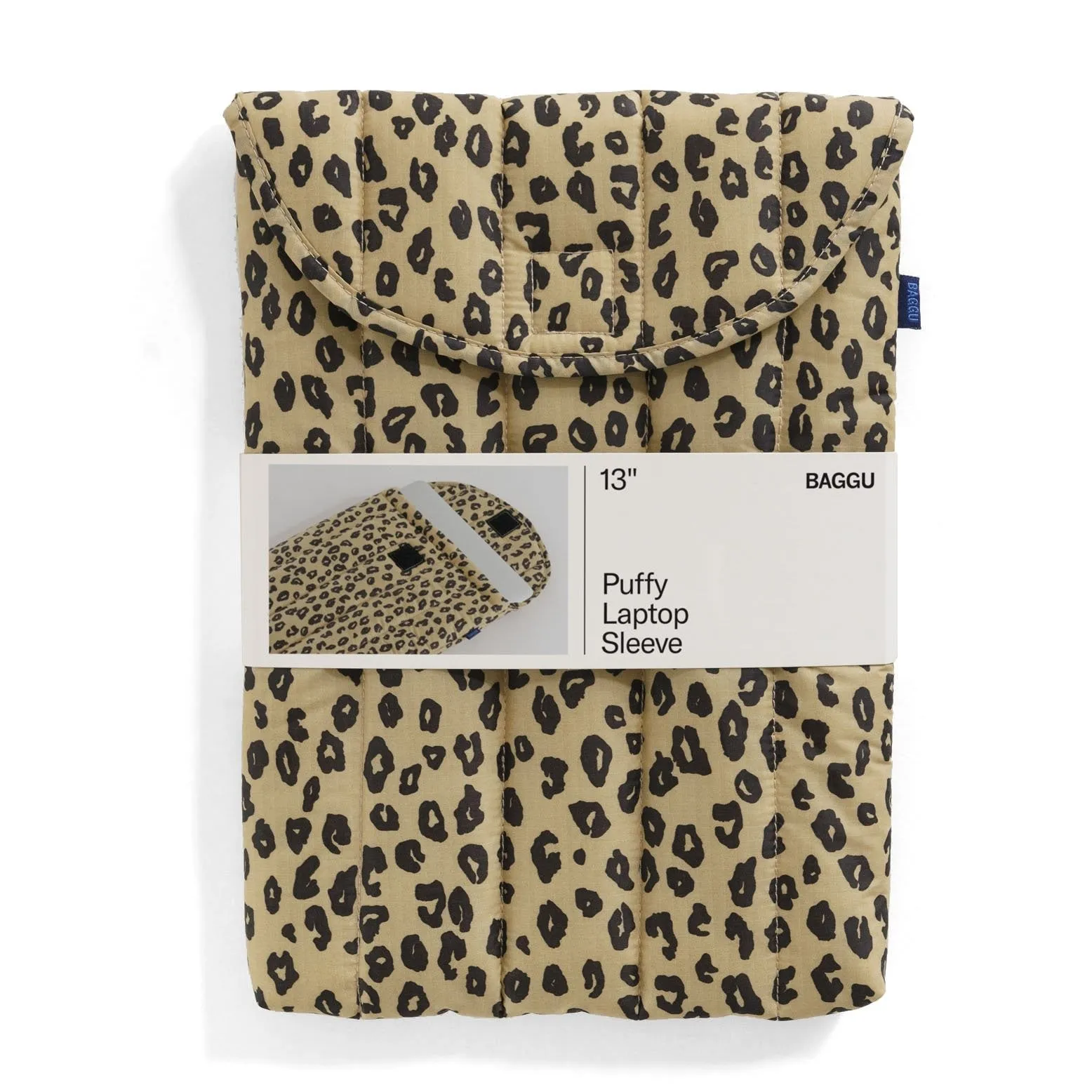 Baggu - 13" Puffy Laptop Sleeve - Honey Leopard