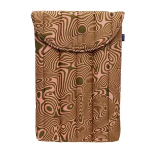 Baggu - 16" Puffy Laptop Sleeve - Swirl Trippy - Salmon