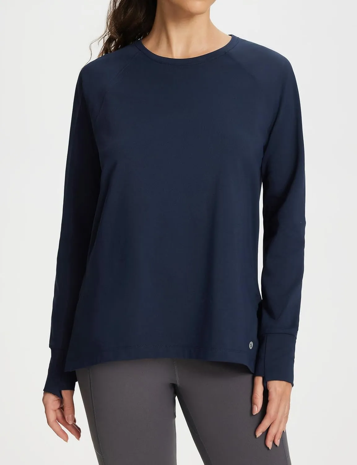 baleaf Women's Thermal Tops Fleece Lined Shirts Long Sleeve Cold Weather Running Gear Workout Zipper Pocket Thumbholes