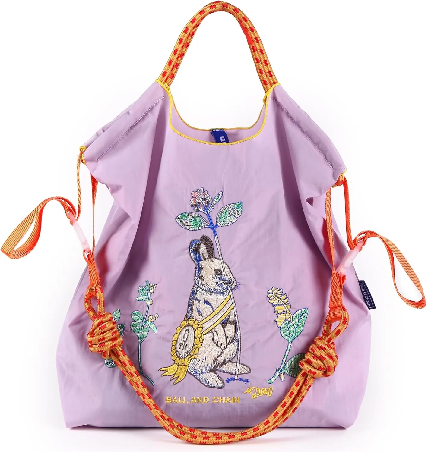 Ball&Chain Women Stylish Embroidered Tote Bag -Ideal Birthday Gift, Perfect Companion for Shopping, Travel, and Beach.