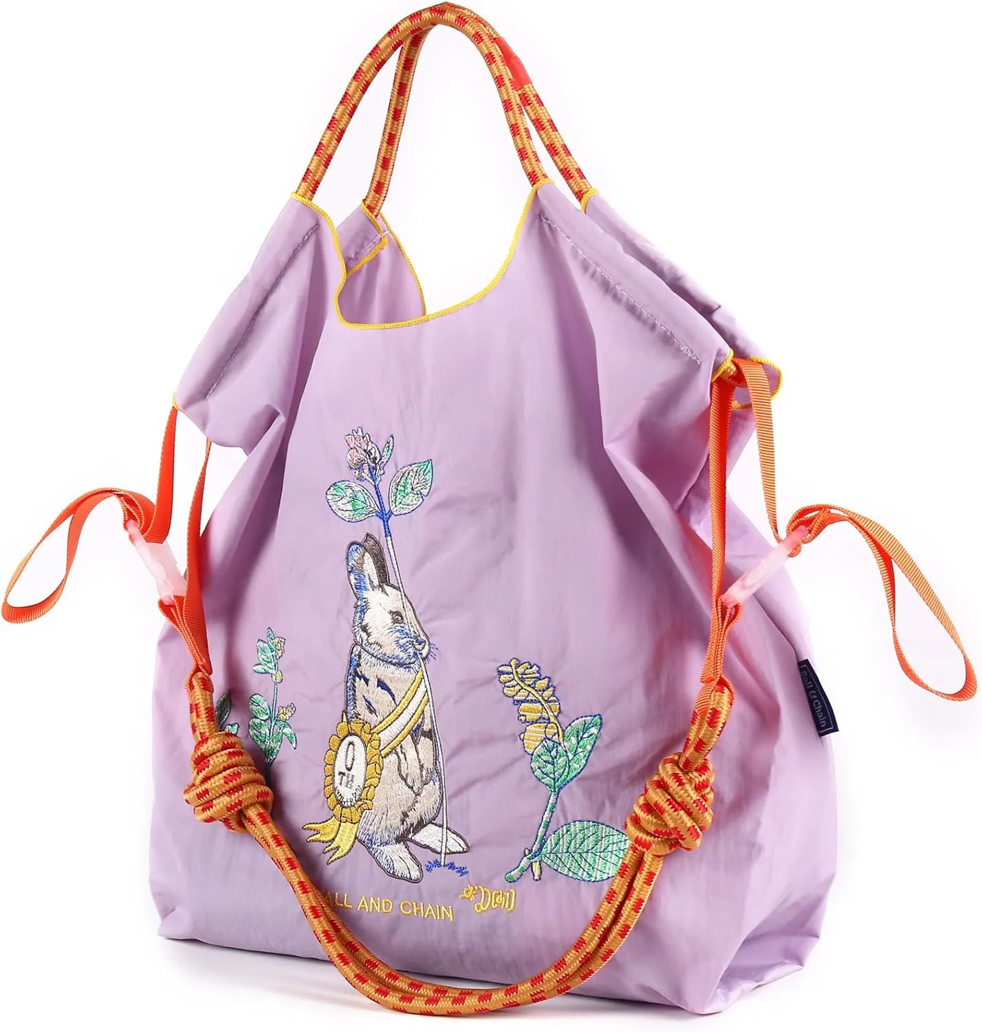 Ball&Chain Women Stylish Embroidered Tote Bag -Ideal Birthday Gift, Perfect Companion for Shopping, Travel, and Beach.