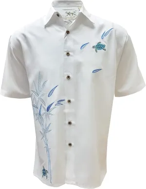 Bamboo Cay Men's Flying Turtles Embroidered Camp Shirt