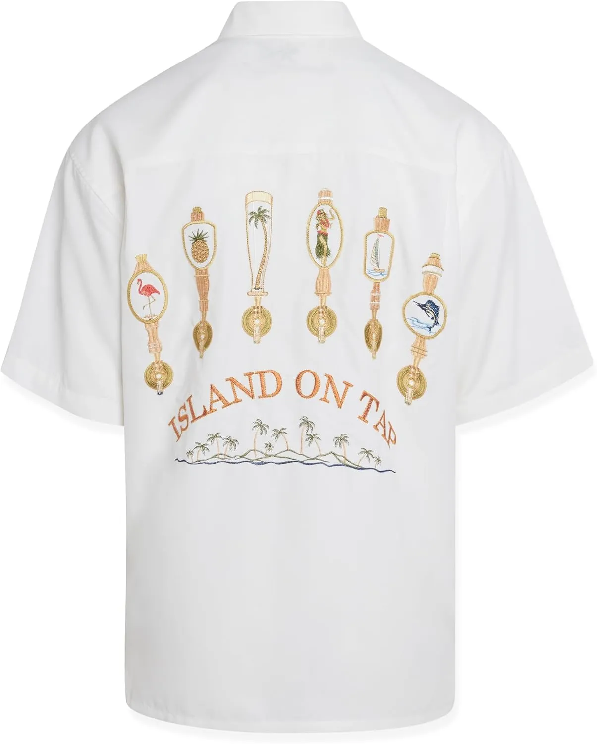 Bamboo Cay Weekend Edition Men's Regular-Fit Short Sleeve Casual Embroidered Shirt