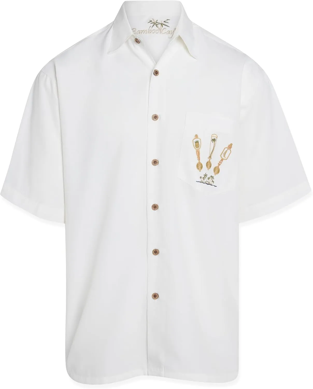 Bamboo Cay Weekend Edition Men's Regular-Fit Short Sleeve Casual Embroidered Shirt
